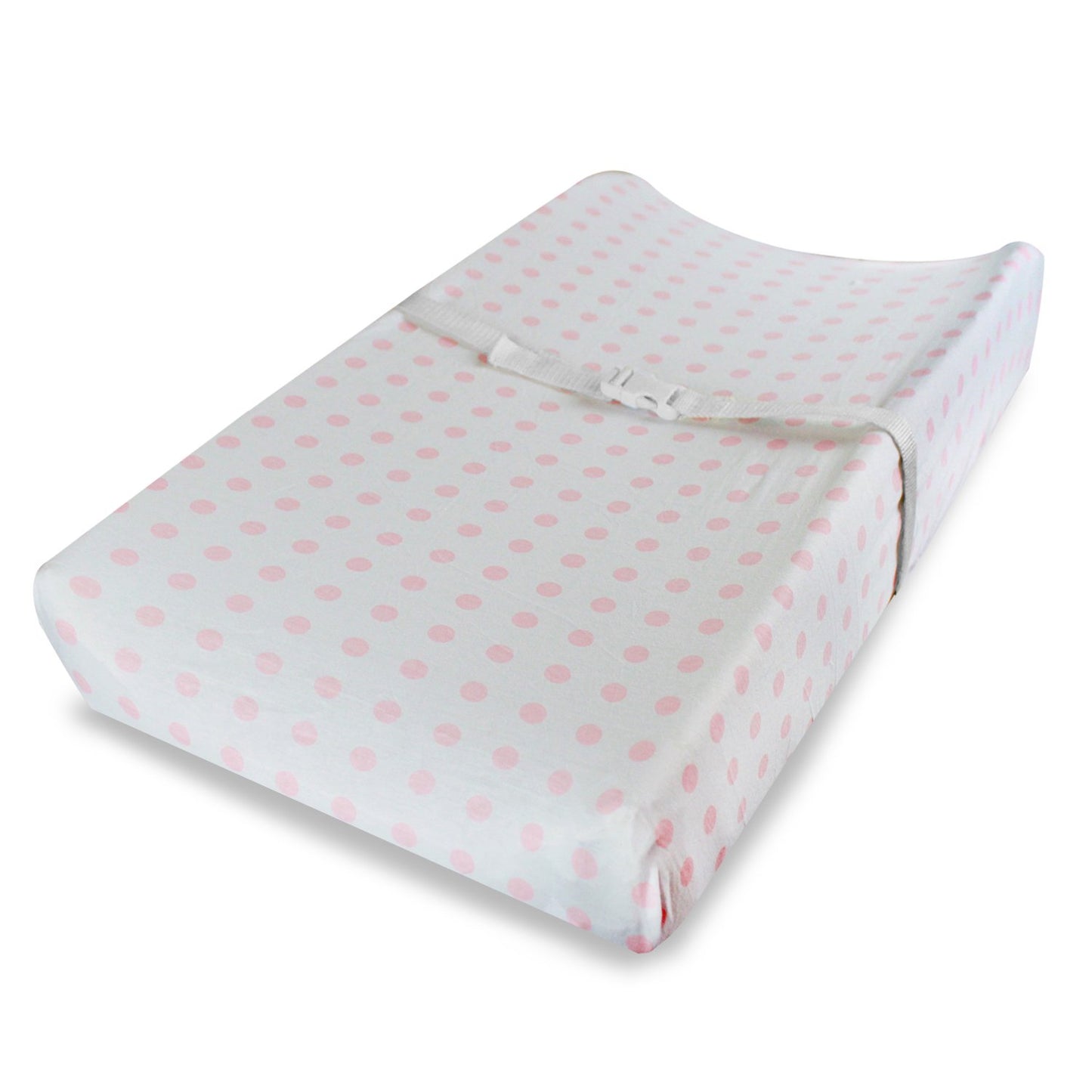 Changing Pad Covers, Cradle Bassinet Sheets Fitted Jersey Cotton (2 Pack) Pink, White